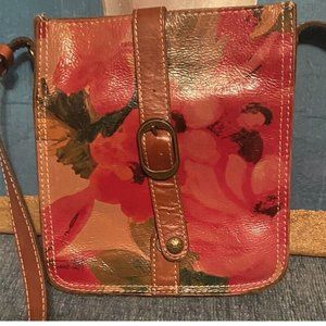 Patricia Nash Venezia Floral Flower Leather Crossbody